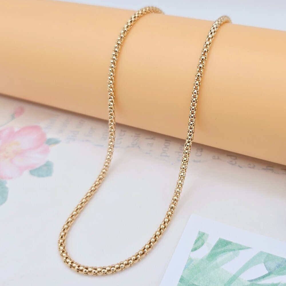 Rose Gold Plated Brass Necklace Chain | 50cm | Stylish Finish, XPNL0042